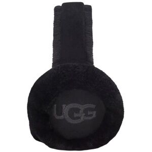 UGG kids sheepskin Embroidered Logo Earmuff-black